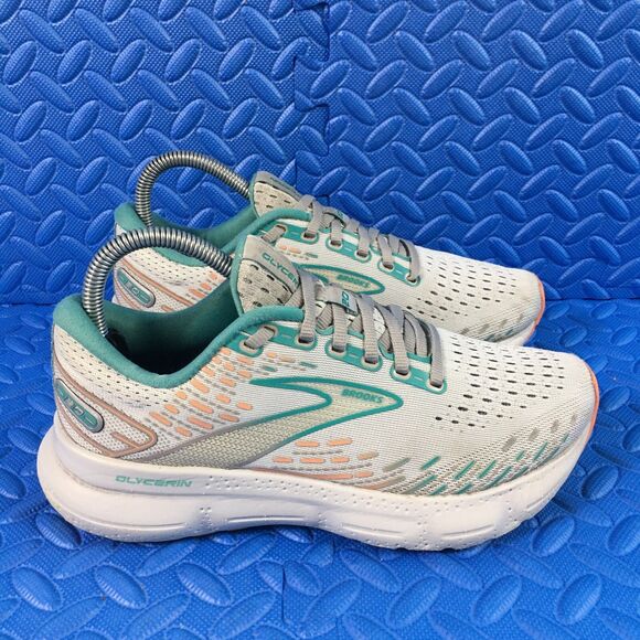 Brooks Glycerin StealthFit 21 Women Brooks Glycerin 20 Womens Shoes Size 7.5B Running Gray Green Athletic Sneakers